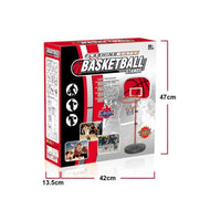 HKM-909203 Children's Portable Basketball Hoop Set for Indoor and Outdoor Play - Adjustable Stand with Net Rings for Ages 2-7
