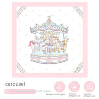 HKM-909395 Animal Pattern Bamboo Cotton Gauze Baby Blanket - 120x120cm for Year-Round Comfort