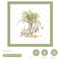 HKM-909395 Animal Pattern Bamboo Cotton Gauze Baby Blanket - 120x120cm for Year-Round Comfort