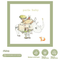 HKM-909395 Animal Pattern Bamboo Cotton Gauze Baby Blanket - 120x120cm for Year-Round Comfort