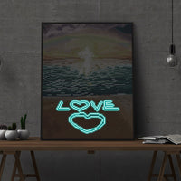 HKM-909395 Pastel Diamond Landscape Wall Art - Handmade Modern Decoration for Home and Commercial Spaces, 30x30cm Square or 30x40cm Rectangular