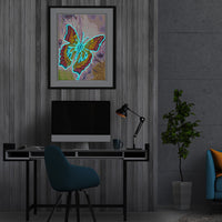 HKM-909395 Pastel Diamond Landscape Wall Art - Handmade Modern Decoration for Home and Commercial Spaces, 30x30cm Square or 30x40cm Rectangular