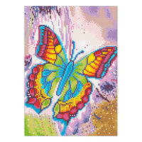 HKM-909395 Pastel Diamond Landscape Wall Art - Handmade Modern Decoration for Home and Commercial Spaces, 30x30cm Square or 30x40cm Rectangular
