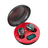 HKM-909459 Mini Wireless In-Ear Headphones with Bluetooth 5.0, Voice Control, and Power Display - Stereo Audio Experience