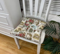 HKM-909459 Retro Nostalgic Thickened Cloth Seat Cushion with Non-slip Straps - 40X40cm