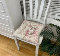 HKM-909459 Retro Nostalgic Thickened Cloth Seat Cushion with Non-slip Straps - 40X40cm