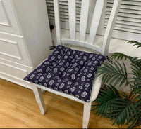 HKM-909459 Retro Nostalgic Thickened Cloth Seat Cushion with Non-slip Straps - 40X40cm
