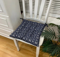 HKM-909459 Retro Nostalgic Thickened Cloth Seat Cushion with Non-slip Straps - 40X40cm