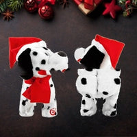 HKM-909523 Dancing Christmas Dog Toy with Singing and Twisting Features in Plastic and Cloth