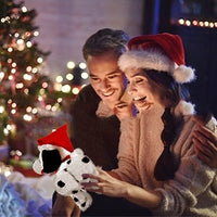 HKM-909523 Dancing Christmas Dog Toy with Singing and Twisting Features in Plastic and Cloth