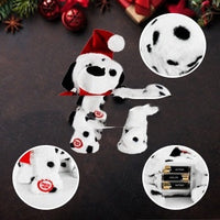 HKM-909523 Dancing Christmas Dog Toy with Singing and Twisting Features in Plastic and Cloth