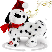 HKM-909523 Dancing Christmas Dog Toy with Singing and Twisting Features in Plastic and Cloth