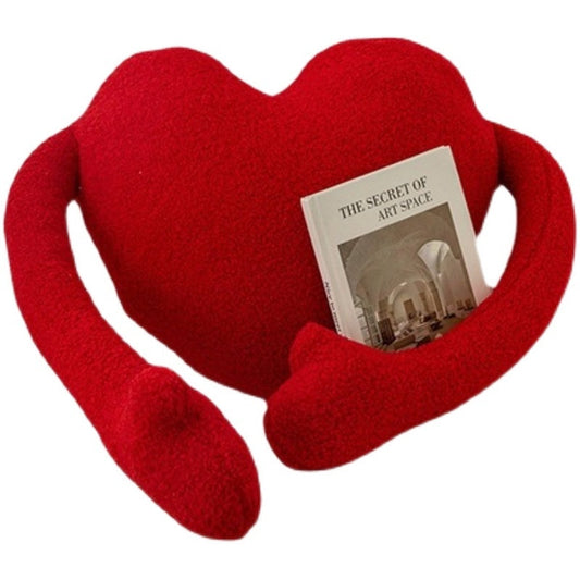 HKM-909523 Red Xi Character Wedding Pillow - Plush Love Design for Living Room, 52 x 43 cm