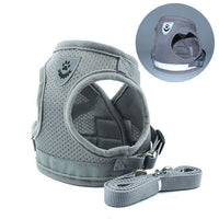 HKM-909587 Reflective Vest-Style Dog Rope Traction Belt - Breathable Mesh, Adjustable Design