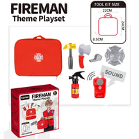HKM-909651 Firefighter Pretend Play Set with Uniform and Safety Tools for Kids 5 Years and Up