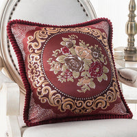 HKM-909779 European Style Jacquard Cushion Cover - 48x48cm Pillowcase