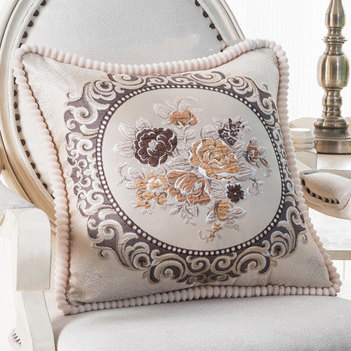 HKM-909779 European Style Jacquard Cushion Cover - 48x48cm Pillowcase