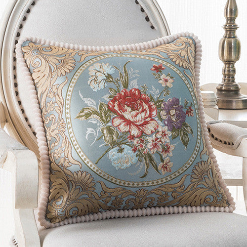 HKM-909779 European Style Jacquard Cushion Cover - 48x48cm Pillowcase