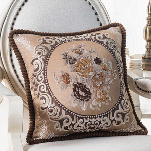 HKM-909779 European Style Jacquard Cushion Cover - 48x48cm Pillowcase