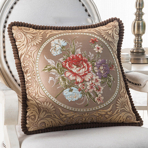 HKM-909779 European Style Jacquard Cushion Cover - 48x48cm Pillowcase