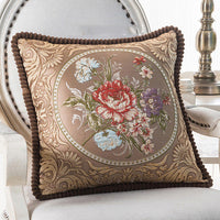 HKM-909779 European Style Jacquard Cushion Cover - 48x48cm Pillowcase