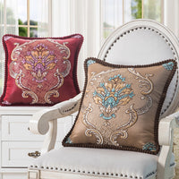 HKM-909779 European Style Jacquard Cushion Cover - 48x48cm Pillowcase