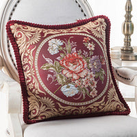 HKM-909779 European Style Jacquard Cushion Cover - 48x48cm Pillowcase