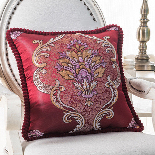 HKM-909779 European Style Jacquard Cushion Cover - 48x48cm Pillowcase