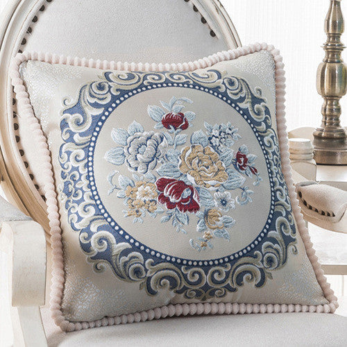 HKM-909779 European Style Jacquard Cushion Cover - 48x48cm Pillowcase