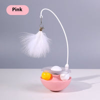 HKM-909843 Interactive Cat Toy with Feather Wand and Catnip for Exercise and Playfulness