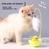 HKM-909843 Interactive Cat Toy with Feather Wand and Catnip for Exercise and Playfulness
