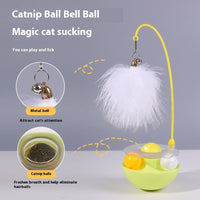 HKM-909843 Interactive Cat Toy with Feather Wand and Catnip for Exercise and Playfulness