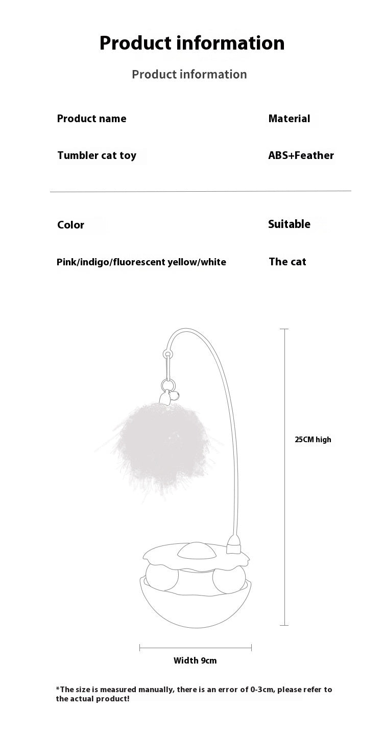 HKM-909843 Interactive Cat Toy with Feather Wand and Catnip for Exercise and Playfulness