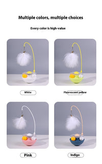HKM-909843 Interactive Cat Toy with Feather Wand and Catnip for Exercise and Playfulness