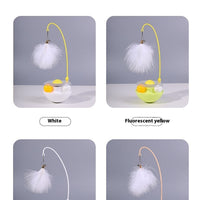 HKM-909843 Interactive Cat Toy with Feather Wand and Catnip for Exercise and Playfulness