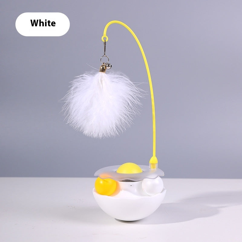HKM-909843 Interactive Cat Toy with Feather Wand and Catnip for Exercise and Playfulness
