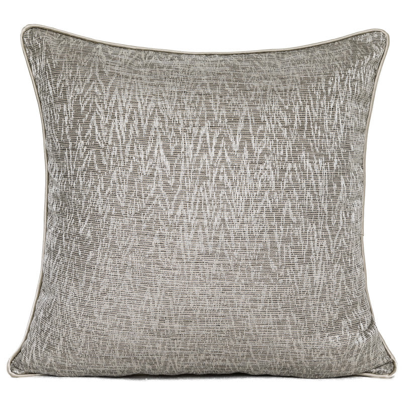 HKM-909843 Simple Modern Jacquard Throw Pillow Cover with Feather Velvet Core - 45x45cm, Beige Brown Series