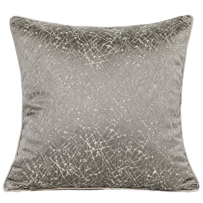 HKM-909843 Simple Modern Jacquard Throw Pillow Cover with Feather Velvet Core - 45x45cm, Beige Brown Series