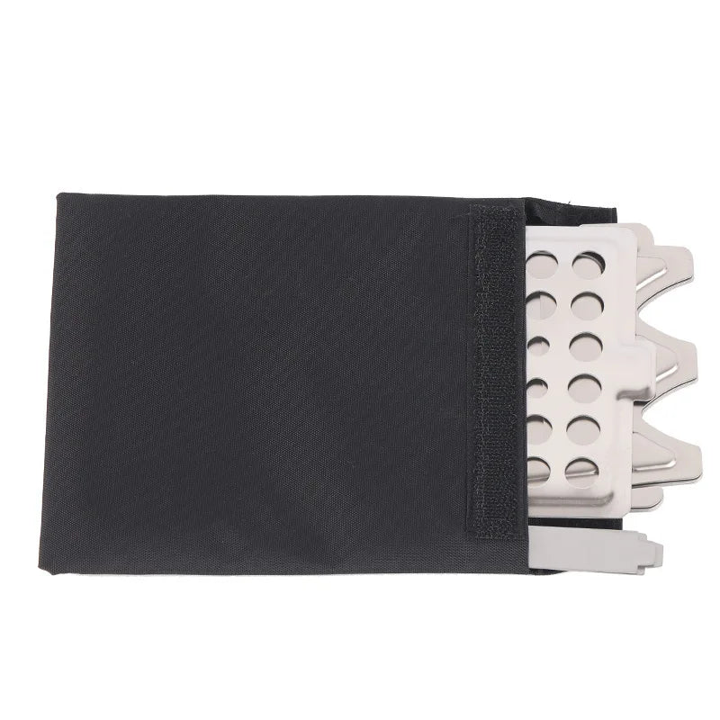 KTX-909907 Portable Stainless Steel Camping Stove - Compact Picnic Barbecue for Outdoor Cooking