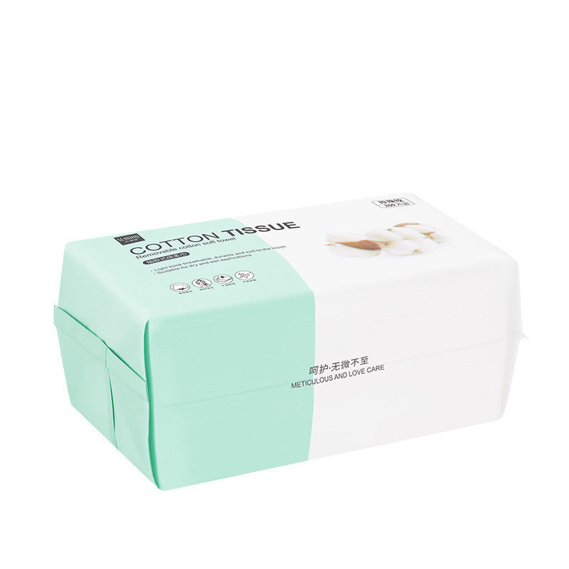 HKM-909971 Disposable Facial Cleansing Towels - 100 Cotton Fibers for Makeup Removal and Cleansing