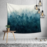 HKM-910099 Geometric Floral Print Polyester Tapestry - Machine Washable, Multiple Sizes Available