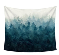 HKM-910099 Geometric Floral Print Polyester Tapestry - Machine Washable, Multiple Sizes Available