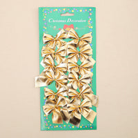 HKM-910163 Red, Gold, Silver Christmas Tree Decoration Bow - 5 cm Polyester Ornament