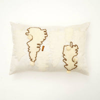 HKM-910355 Embroidered Polyester Pillow with Intricate Bead Work and Christmas Tree Design