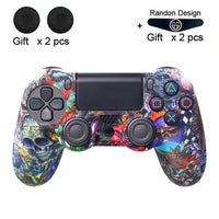 HKM-910419 Silicone Protective Cover for PS4 Controllers - Pure Color Camouflage Design