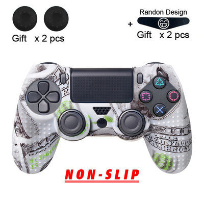 HKM-910419 Silicone Protective Cover for PS4 Controllers - Pure Color Camouflage Design