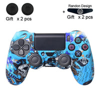 HKM-910419 Silicone Protective Cover for PS4 Controllers - Pure Color Camouflage Design