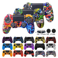 HKM-910419 Silicone Protective Cover for PS4 Controllers - Pure Color Camouflage Design