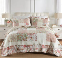 HKM-910547 American Floral Pure Cotton Bed Sheet Set - Three-Piece, 230x250cm & 250x270cm Options