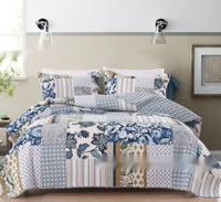 HKM-910547 American Floral Pure Cotton Bed Sheet Set - Three-Piece, 230x250cm & 250x270cm Options
